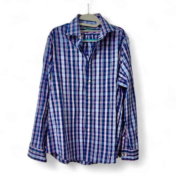 Men’s Plaid Button Down Long Sleeve Large (16 34/35) Lauren Ralph Lauren - Picture 3 of 6